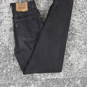 Vintage 512 Orange Tab Levis Womens Jr 9 Med (FITS 27 X 30) Black Slim Fit Taper